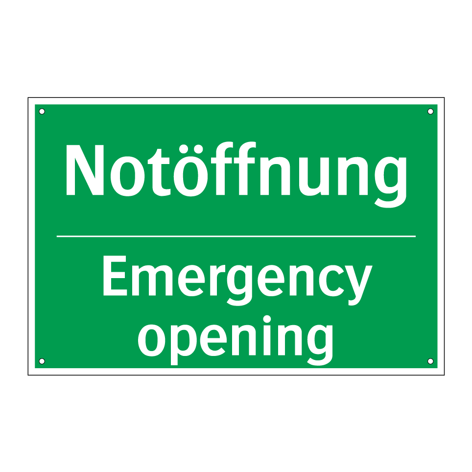 Notöffnung - Emergency opening