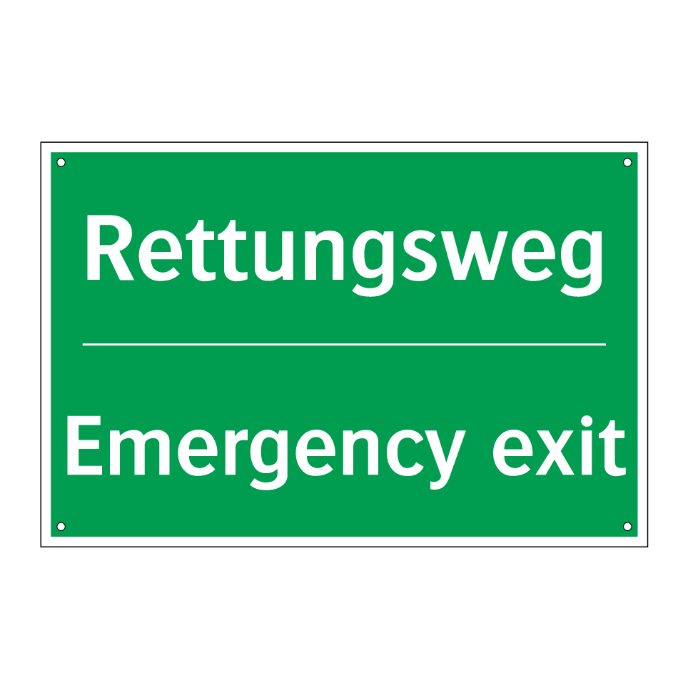 Rettungsweg - Emergency exit
