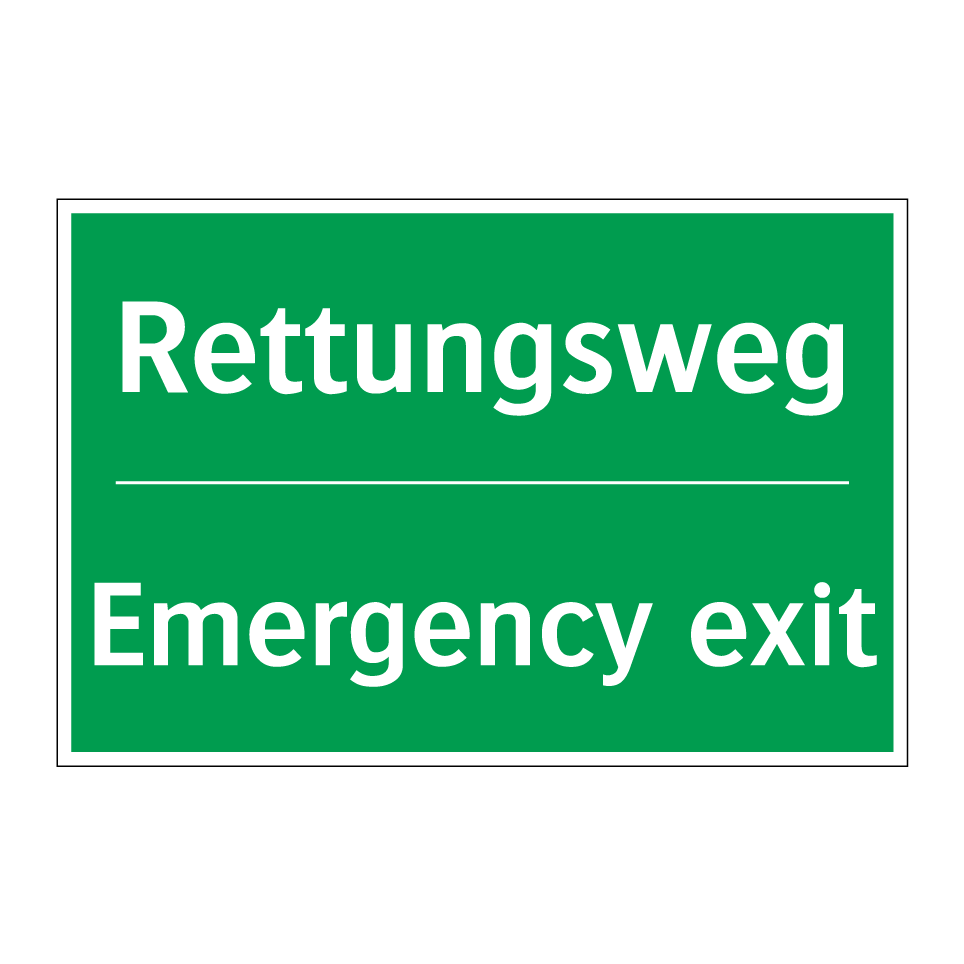 Rettungsweg - Emergency exit