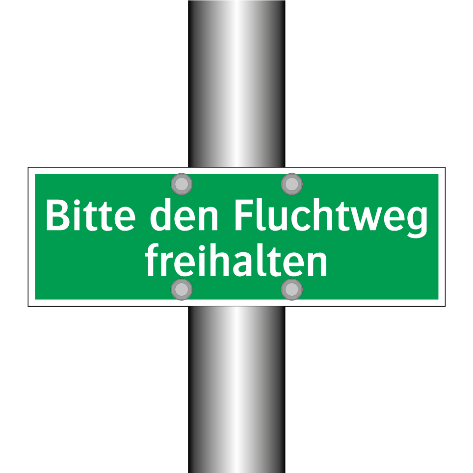 Bitte den Fluchtweg freihalten