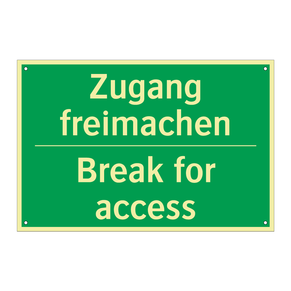Zugang freimachen - Break for access
