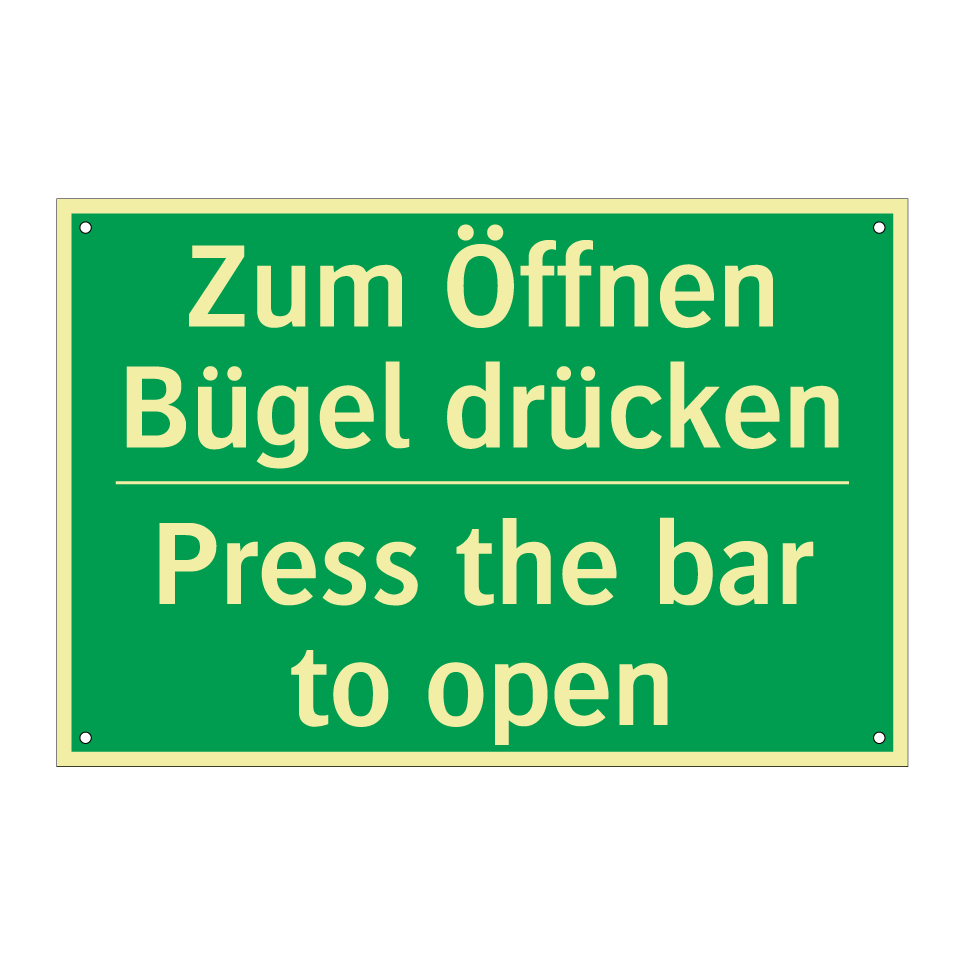 Zum Öffnen Bügel drücken - Press the bar to open