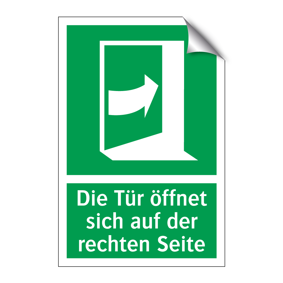 Die Tür öffnet sich auf der rechten Seite