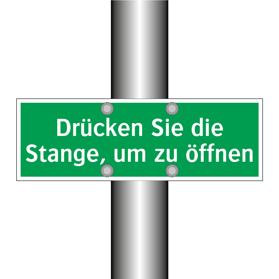 Drücken Sie die Stange, um zu öffnen