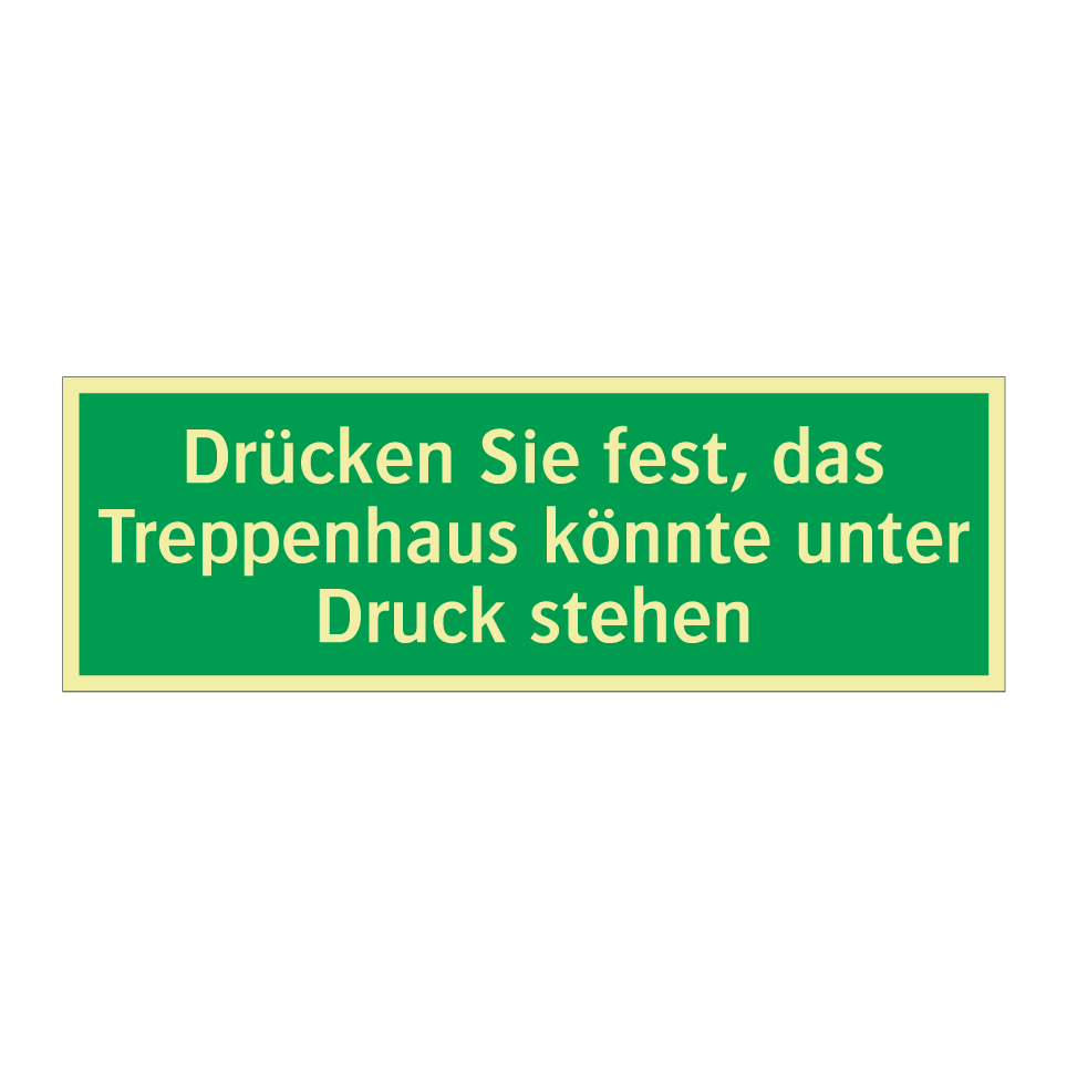 Drücken Sie fest, das Treppenhaus könnte unter Druck stehen