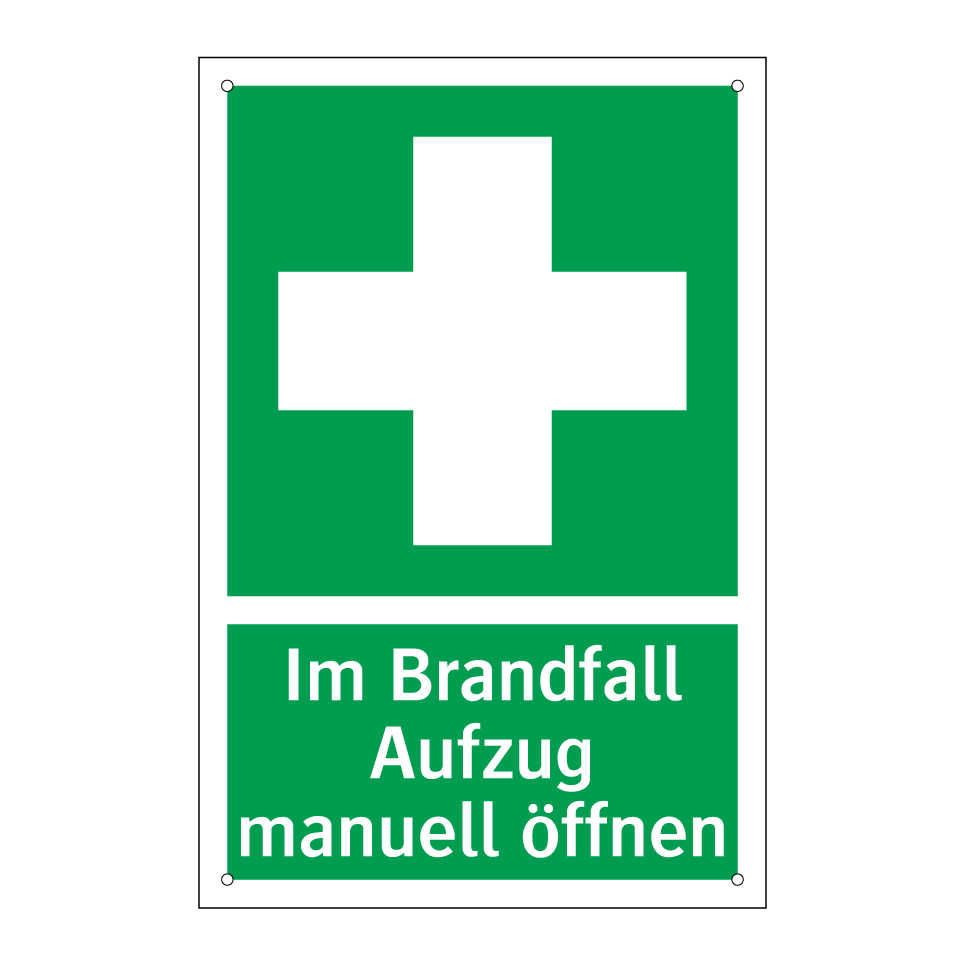 Im Brandfall Aufzug manuell öffnen