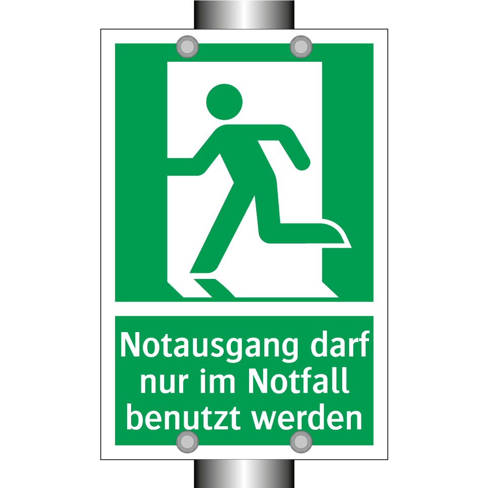 Notausgang darf nur im Notfall benutzt werden
