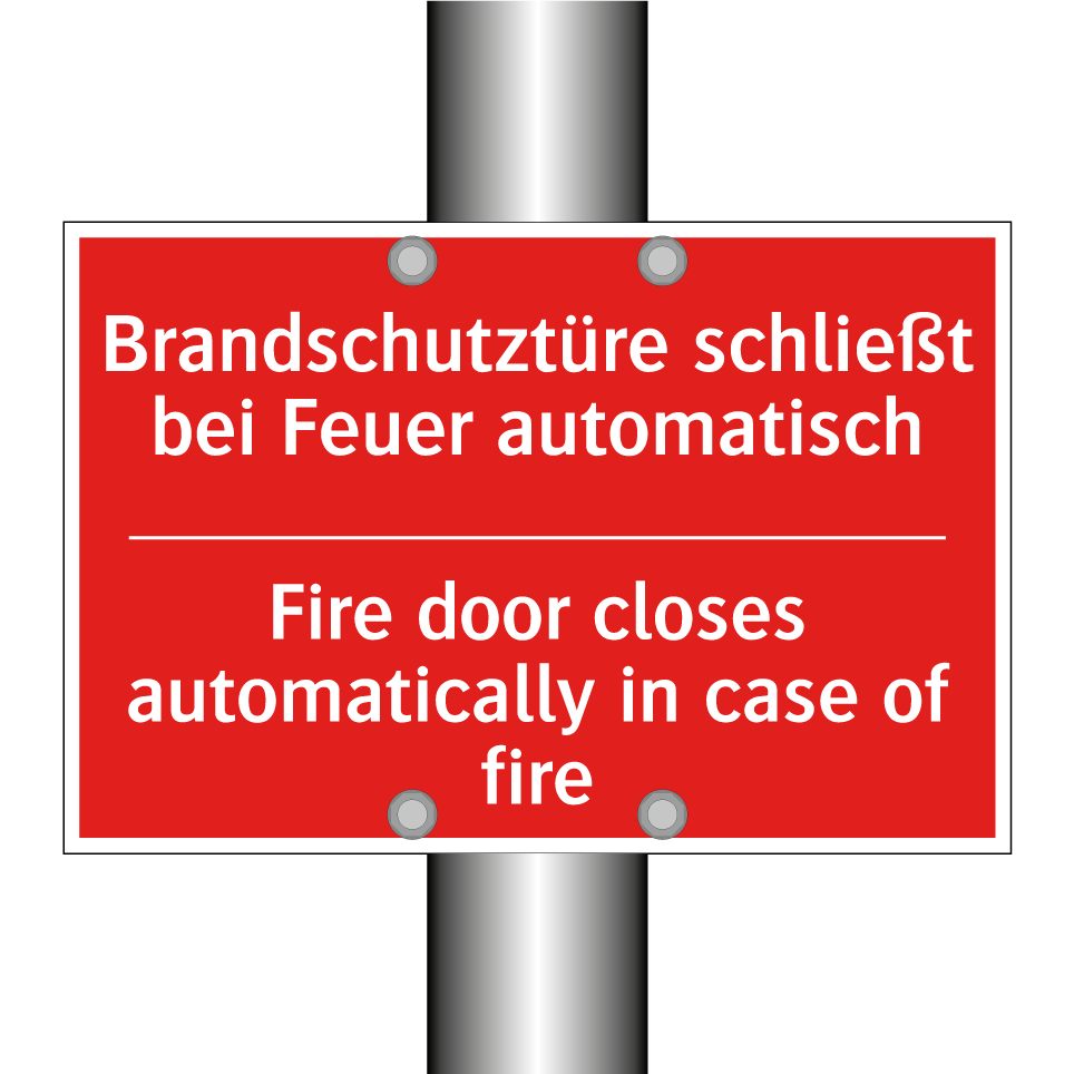 Brandschutztüre schließt bei Feuer /.../ - Fire door closes automatically /.../