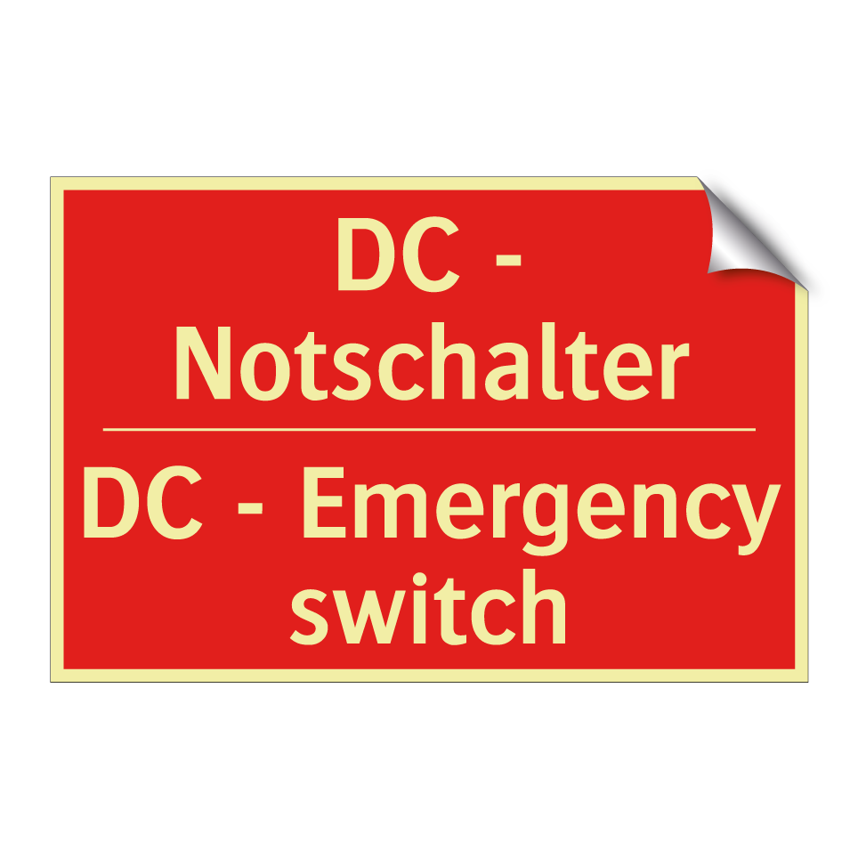 DC - Notschalter - DC - Emergency switch
