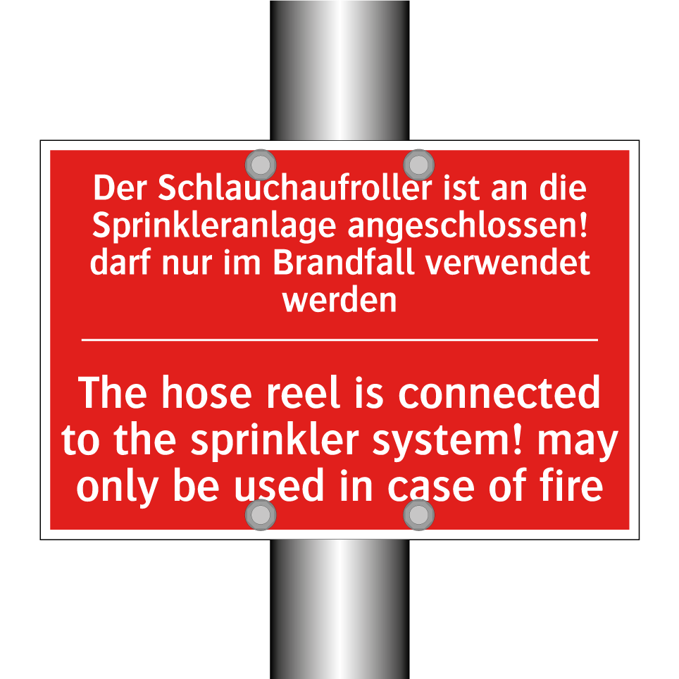 Der Schlauchaufroller ist an die /.../ - The hose reel is connected to /.../