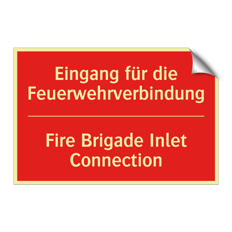 Eingang für die Feuerwehrverbindung/.../ - Fire Brigade Inlet Connection