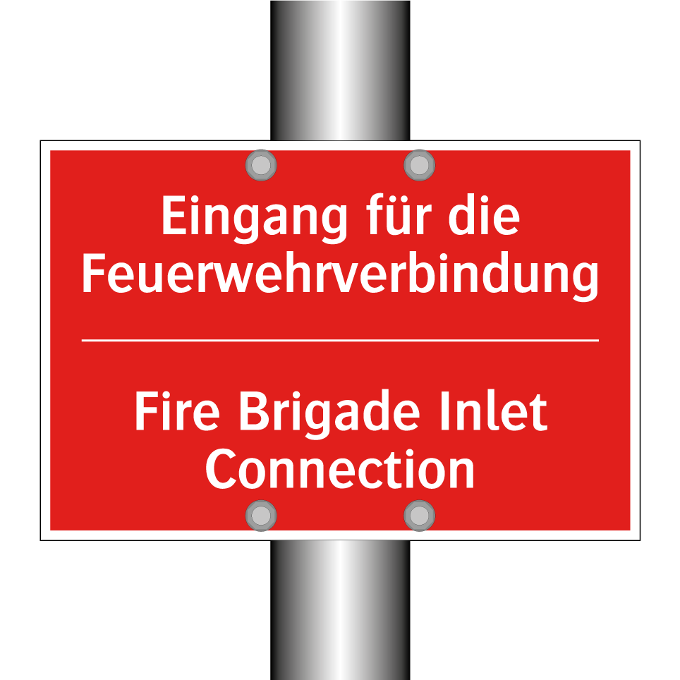 Eingang für die Feuerwehrverbindung/.../ - Fire Brigade Inlet Connection