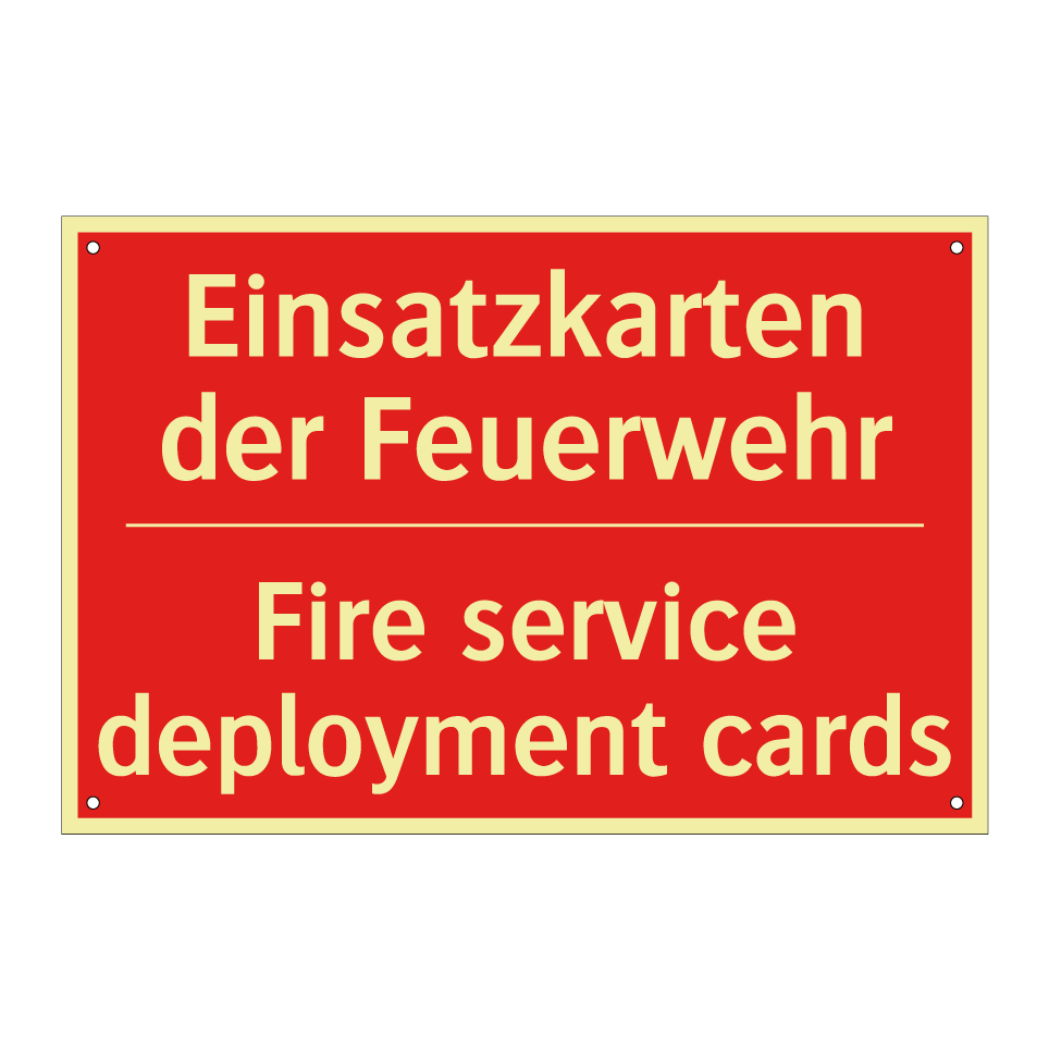 Einsatzkarten der Feuerwehr - Fire service deployment cards