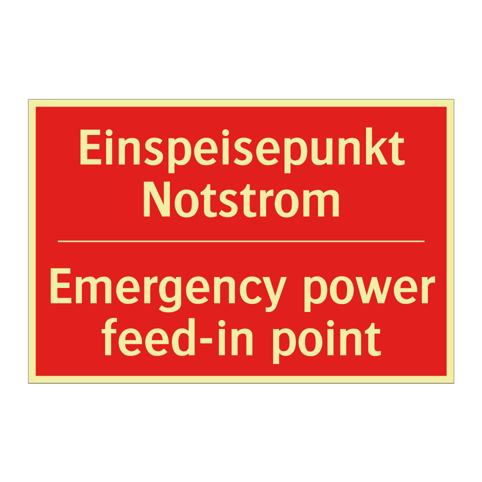 Einspeisepunkt Notstrom - Emergency power feed-in point