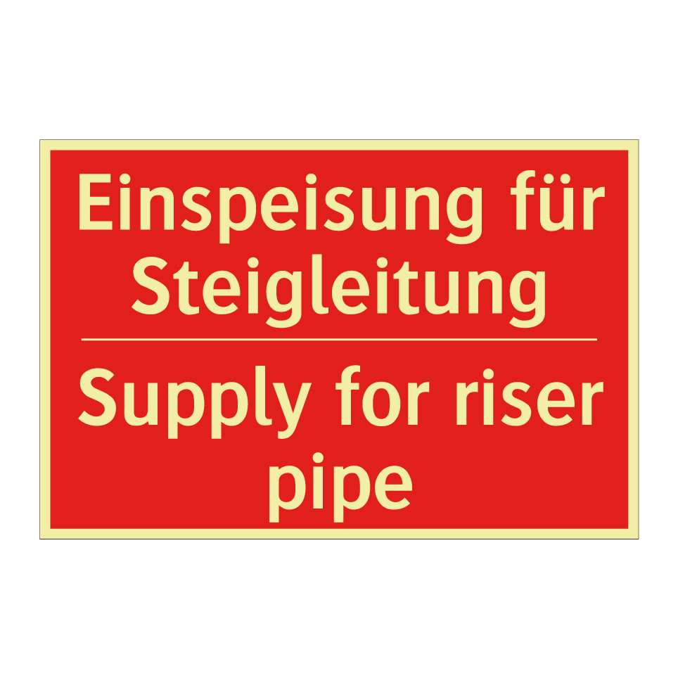 Einspeisung für Steigleitung - Supply for riser pipe