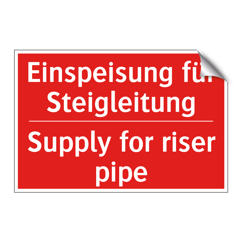 Einspeisung für Steigleitung - Supply for riser pipe