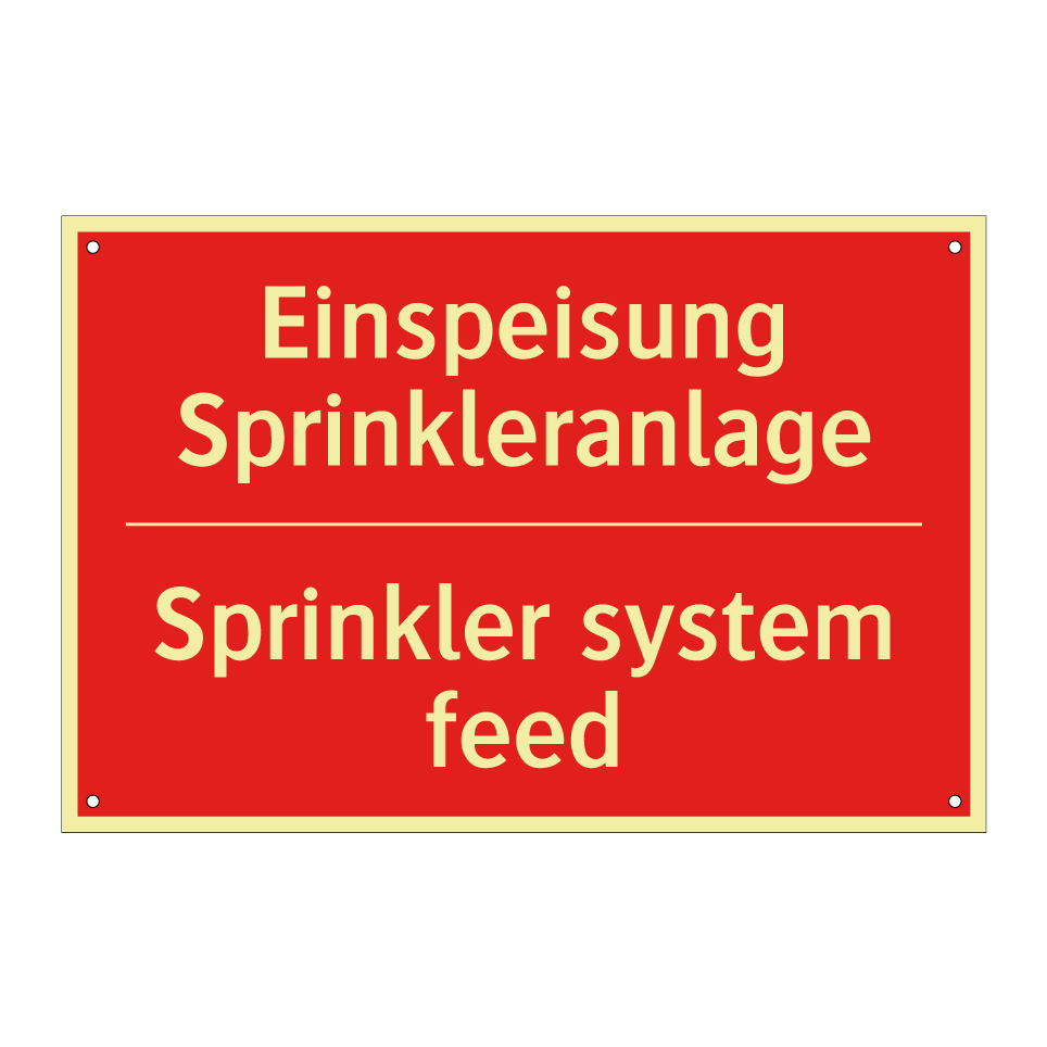 Einspeisung Sprinkleranlage - Sprinkler system feed