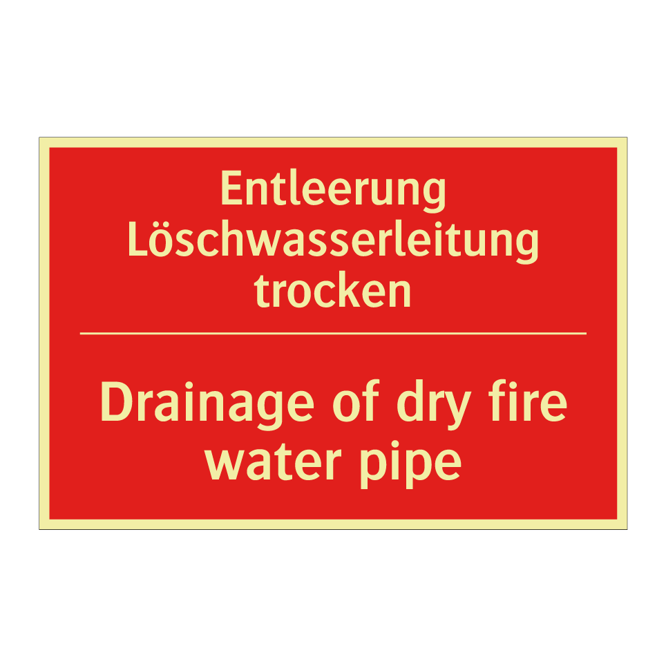 Entleerung Löschwasserleitung /.../ - Drainage of dry fire water pipe/.../