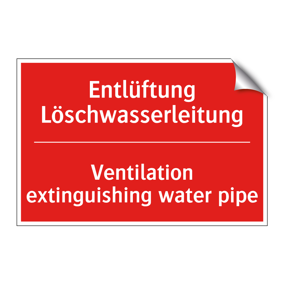 Entlüftung Löschwasserleitung - Ventilation extinguishing water /.../