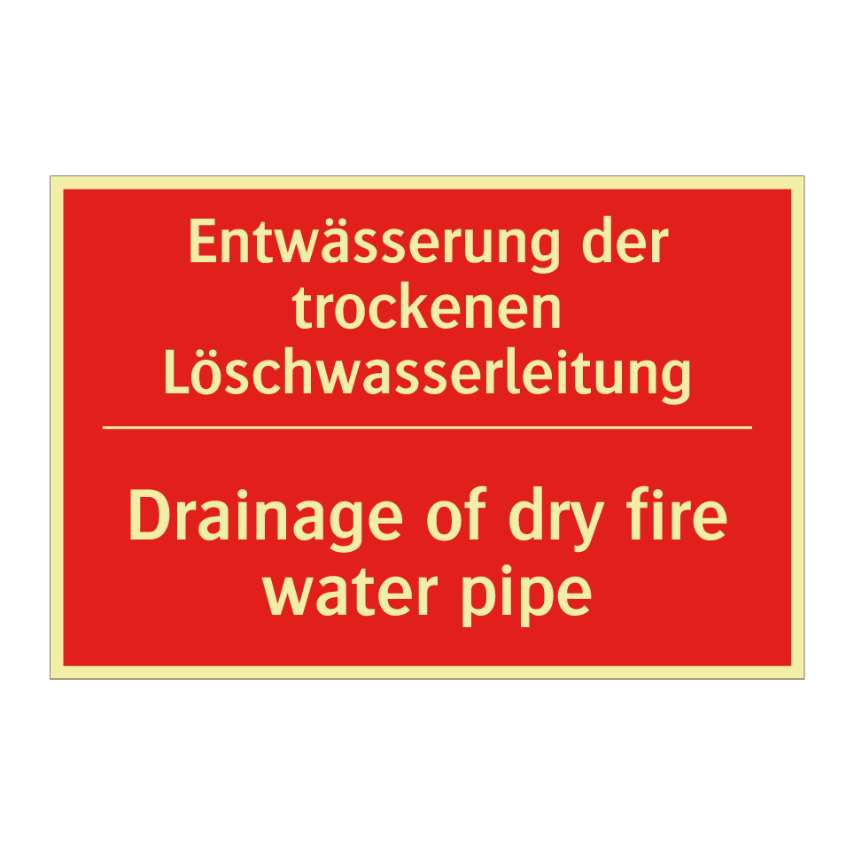 Entwässerung der trockenen Löschwasserleitung/.../ - Drainage of dry fire water pipe/.../