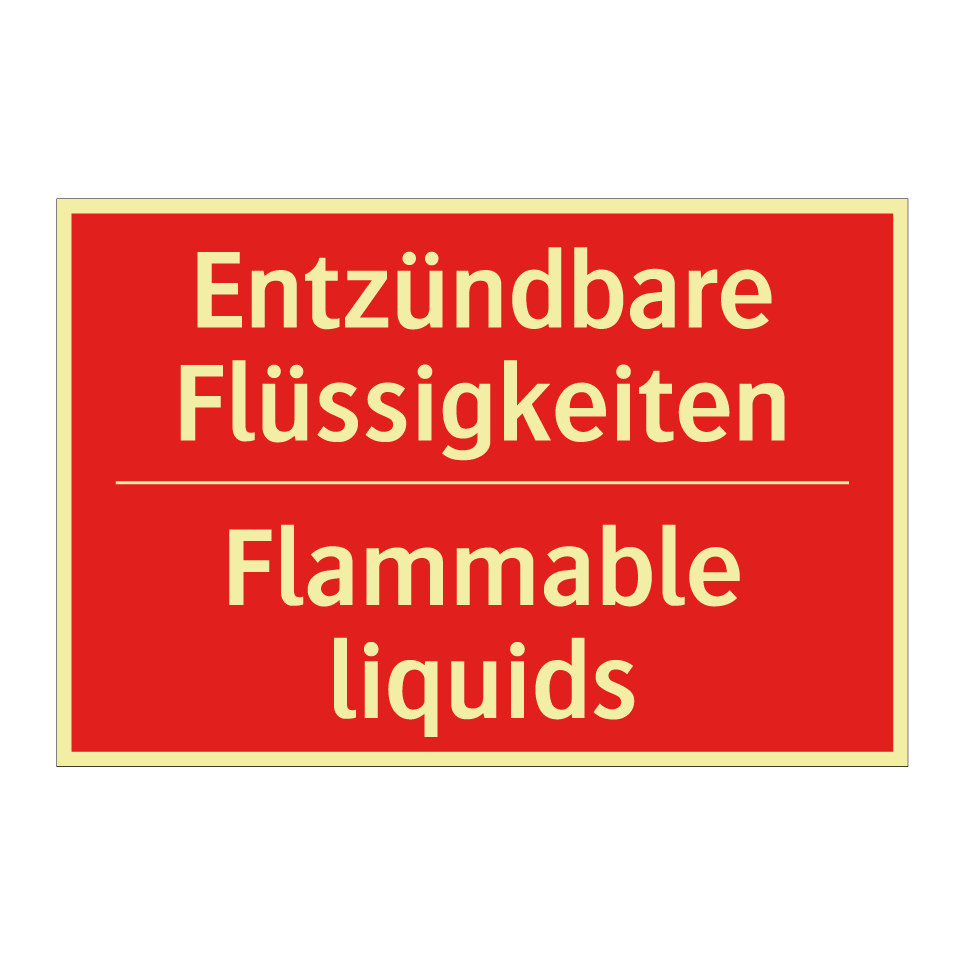Entzündbare Flüssigkeiten - Flammable liquids