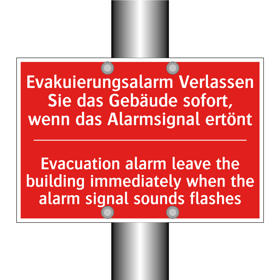 Evakuierungsalarm Verlassen Sie /.../ - Evacuation alarm leave the building /.../
