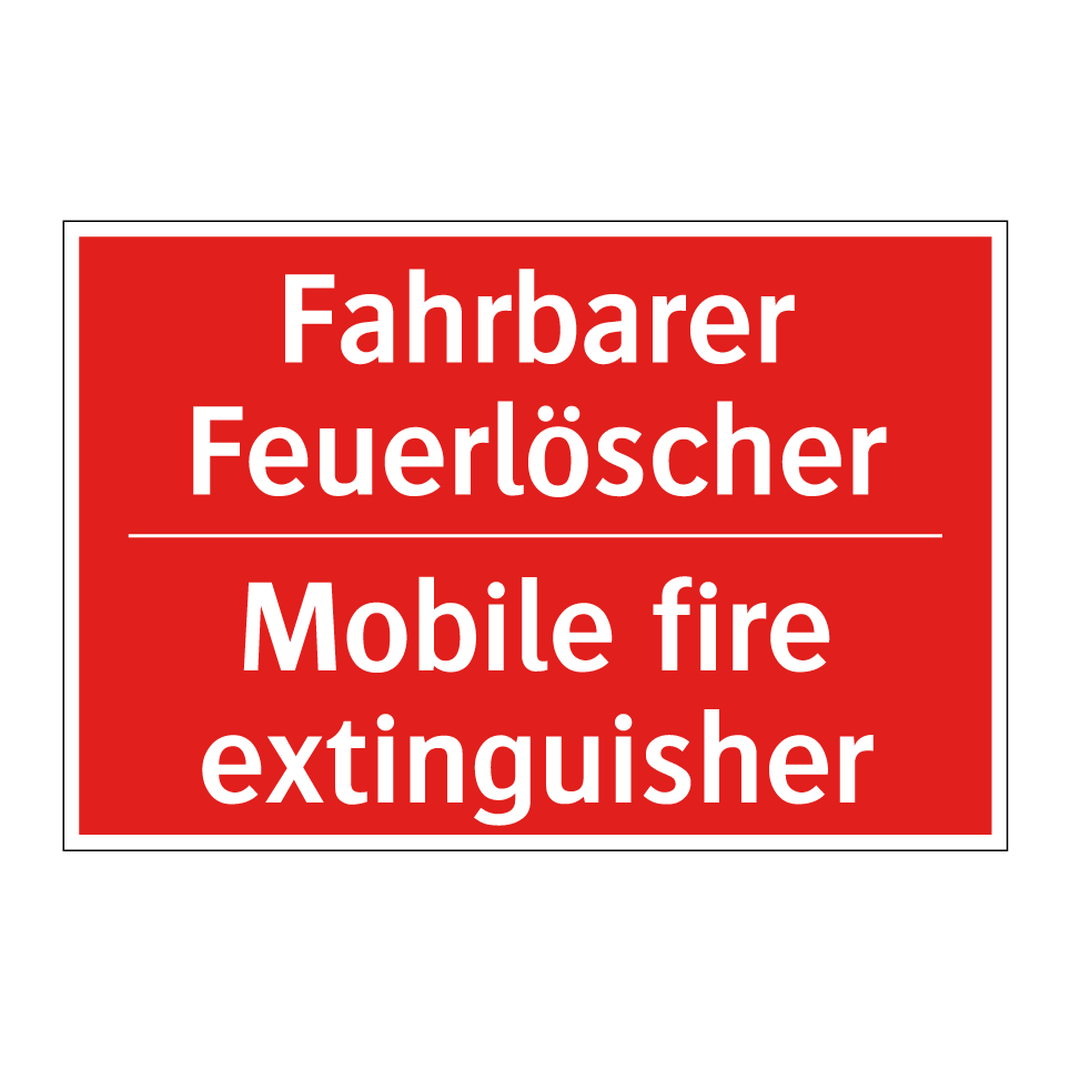 Fahrbarer Feuerlöscher - Mobile fire extinguisher