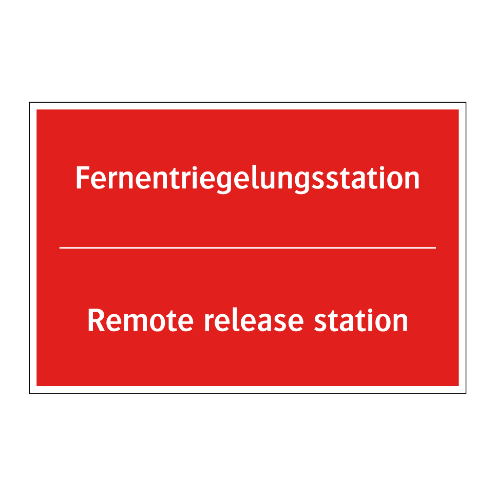 Fernentriegelungsstation - Remote release station