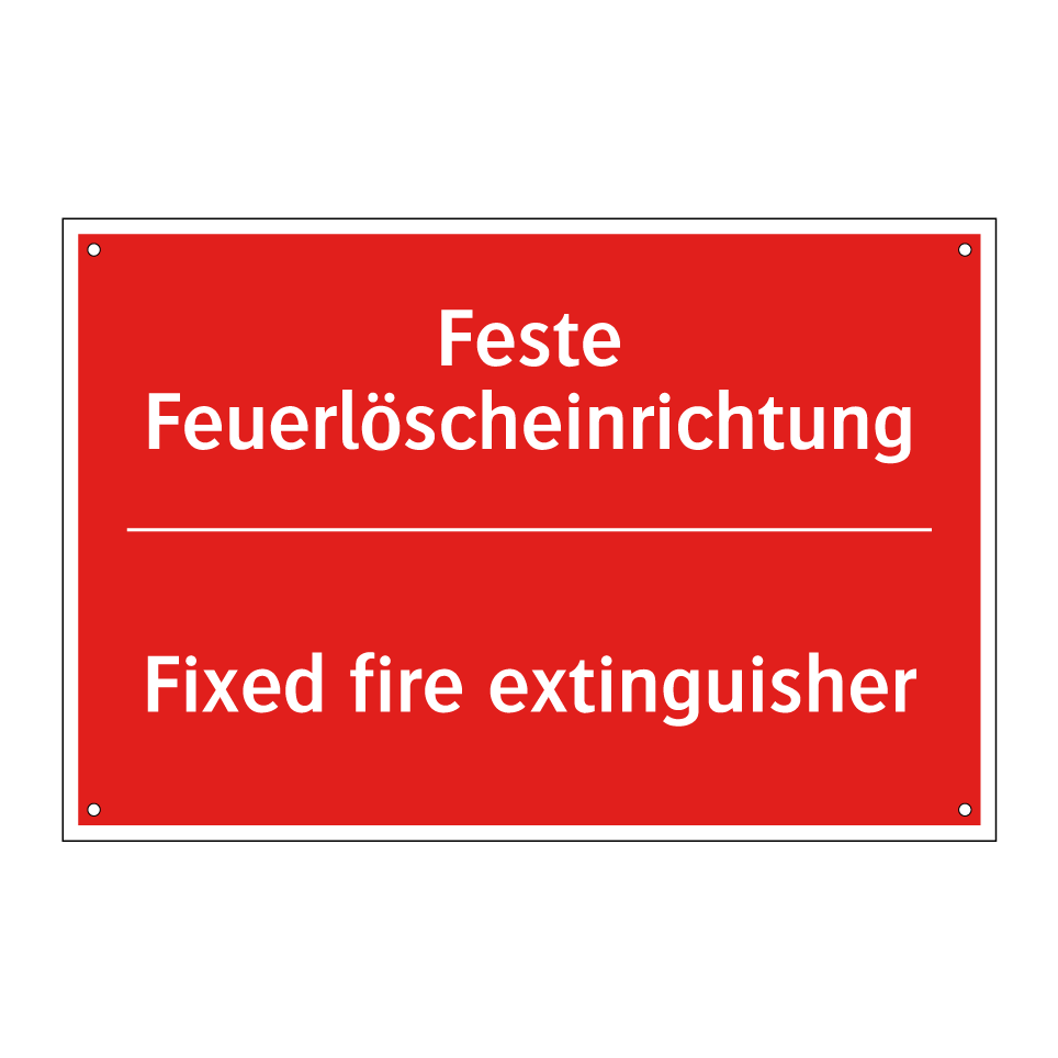 Feste Feuerlöscheinrichtung - Fixed fire extinguisher
