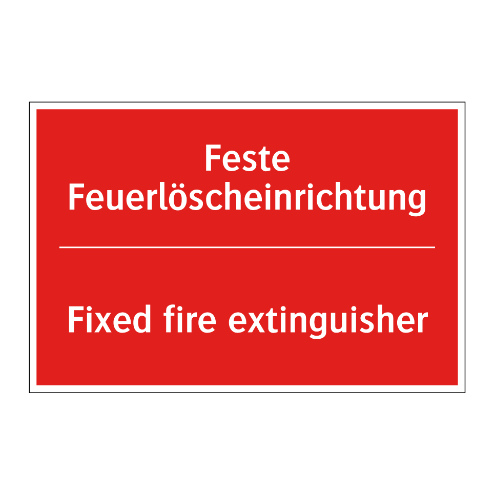 Feste Feuerlöscheinrichtung - Fixed fire extinguisher