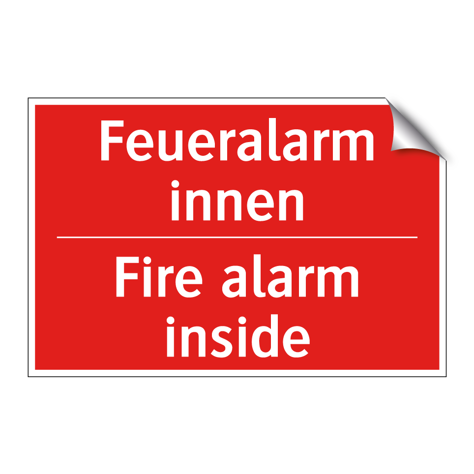 Feueralarm innen - Fire alarm inside