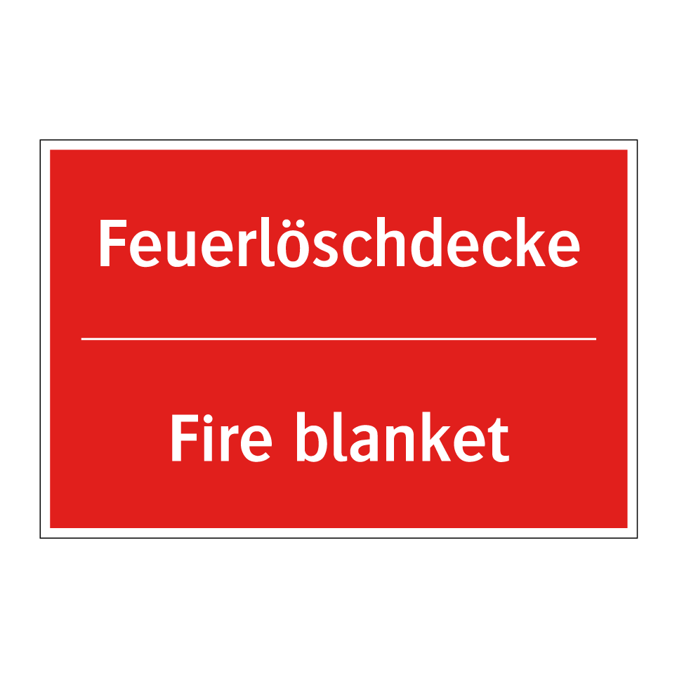 Feuerlöschdecke - Fire blanket