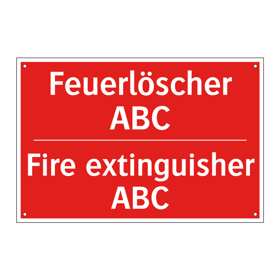 Feuerlöscher ABC - Fire extinguisher ABC