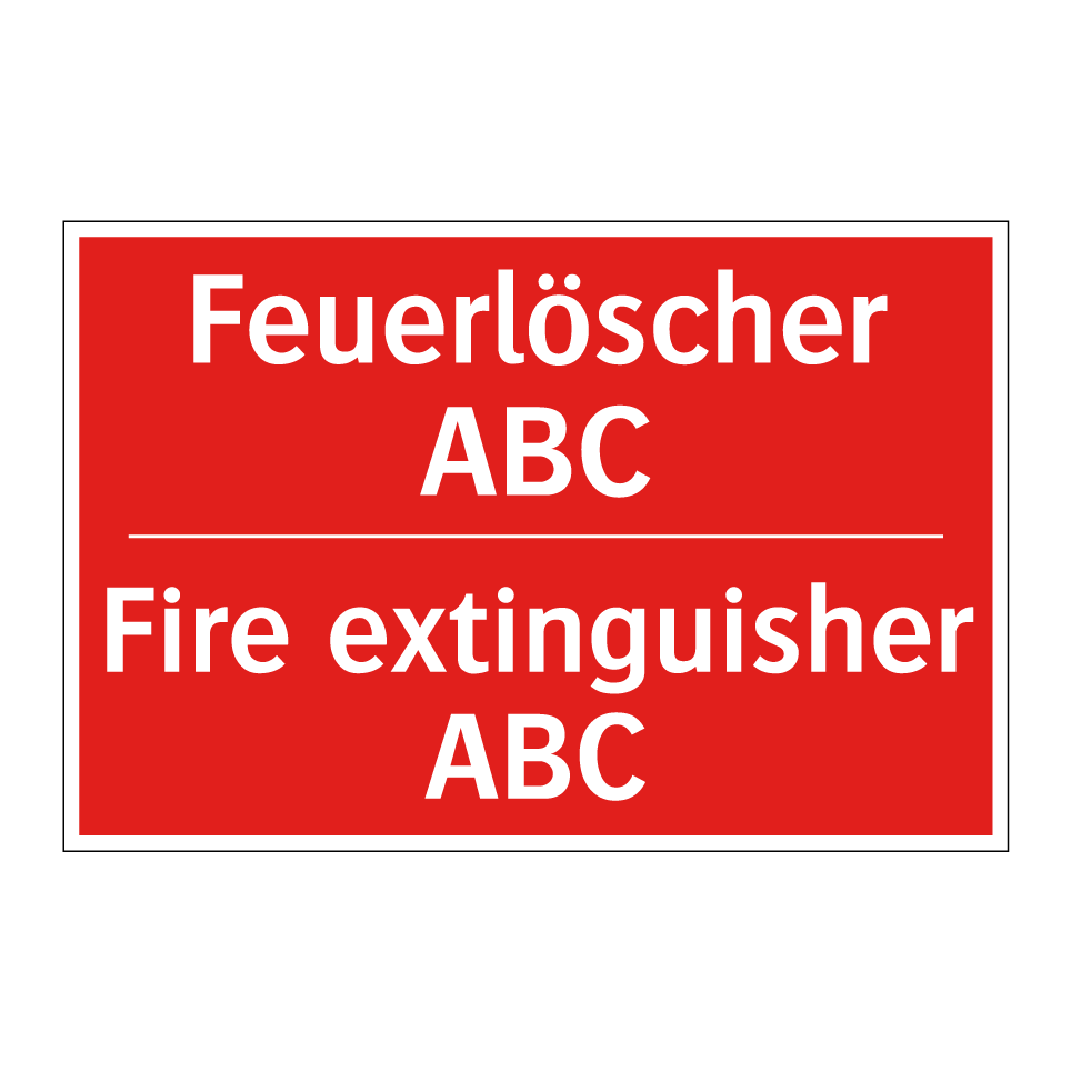 Feuerlöscher ABC - Fire extinguisher ABC