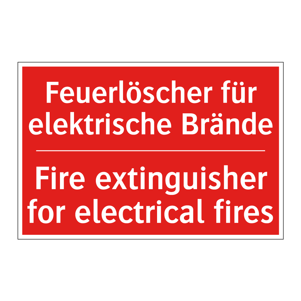 Feuerlöscher für elektrische Brände/.../ - Fire extinguisher for electrical /.../