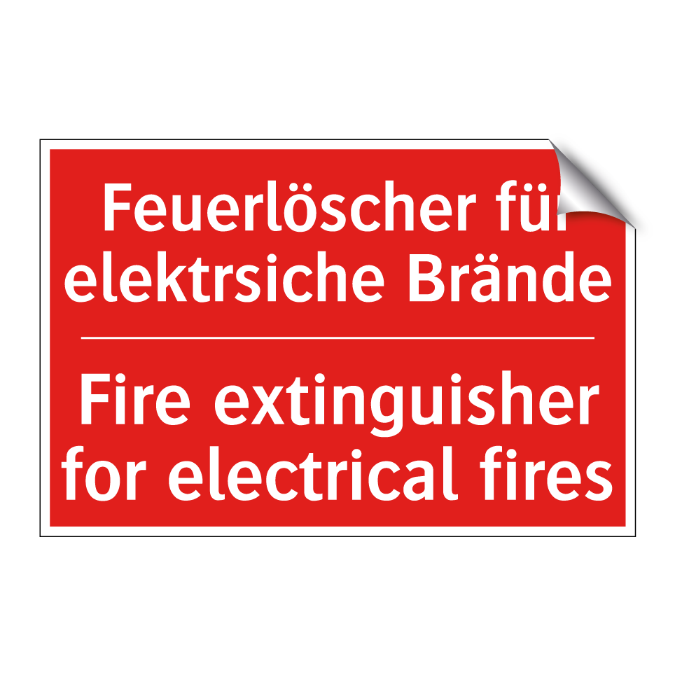 Feuerlöscher für elektrsiche Brände/.../ - Fire extinguisher for electrical /.../