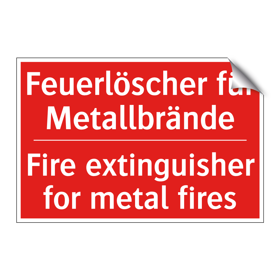 Feuerlöscher für Metallbrände - Fire extinguisher for metal fires/.../