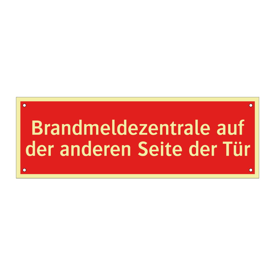 Brandmeldezentrale auf der anderen Seite der Tür