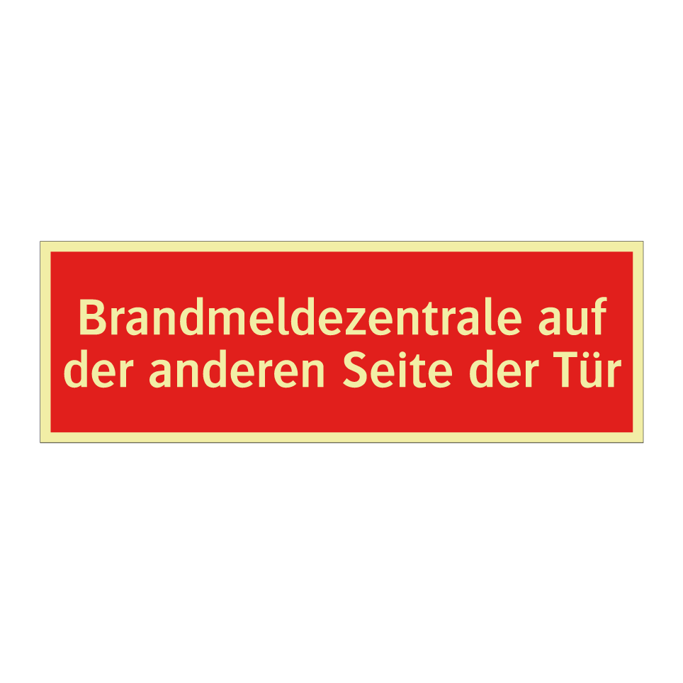Brandmeldezentrale auf der anderen Seite der Tür