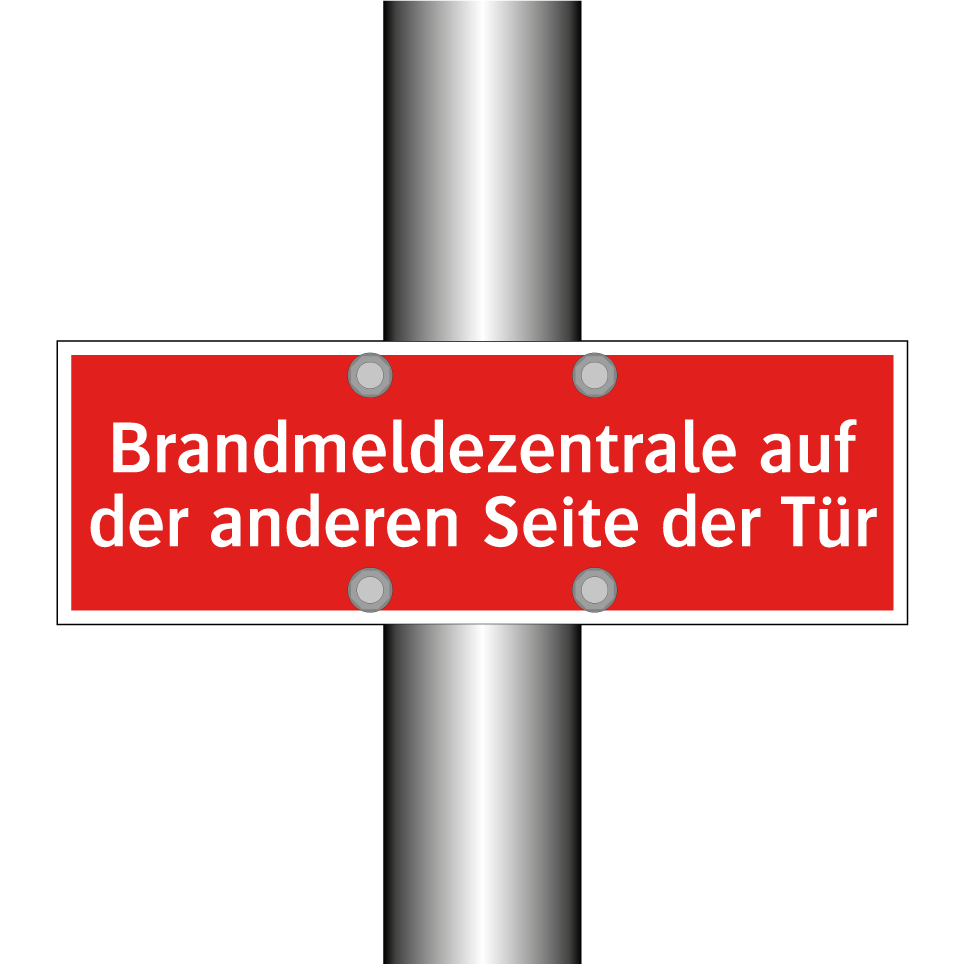 Brandmeldezentrale auf der anderen Seite der Tür