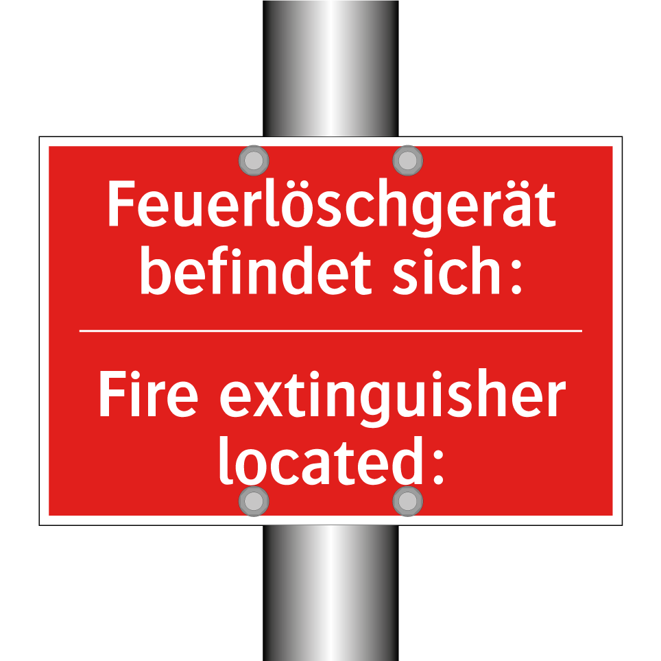 Feuerlöschgerät befindet sich: - Fire extinguisher located: