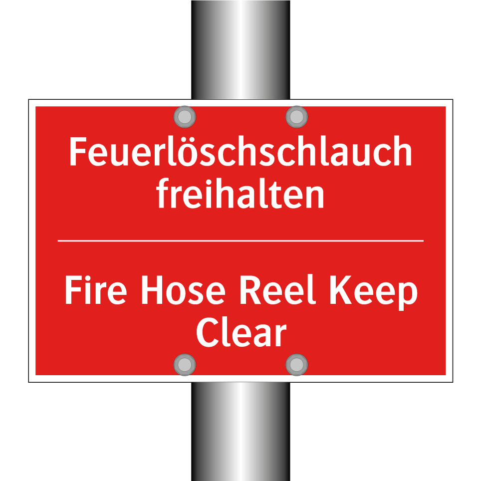 Feuerlöschschlauch freihalten - Fire Hose Reel Keep Clear