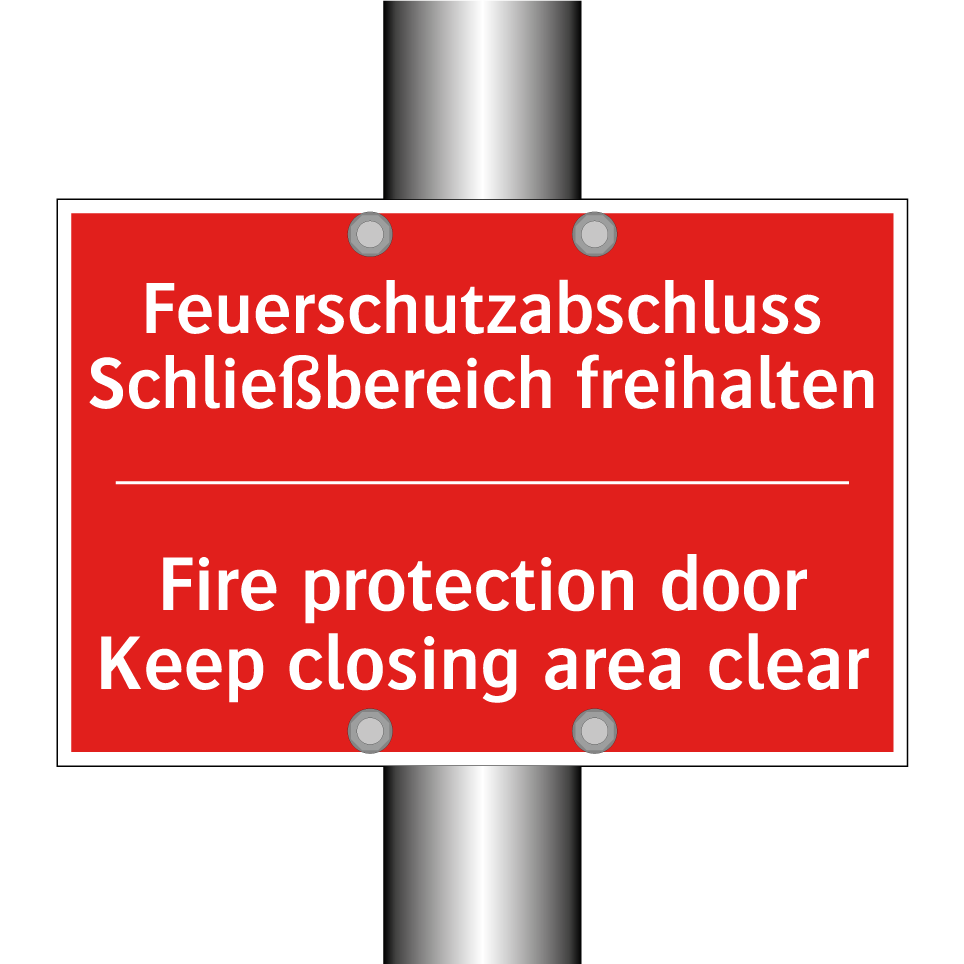 Feuerschutzabschluss Schließbereich /.../ - Fire protection door Keep closing /.../