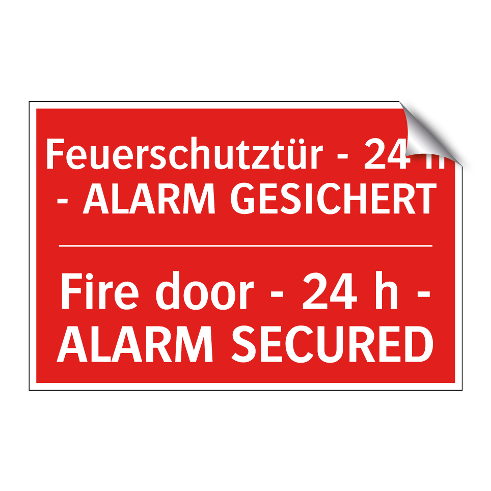 Feuerschutztür - 24 h - ALARM /.../ - Fire door - 24 h - ALARM SECURED/.../