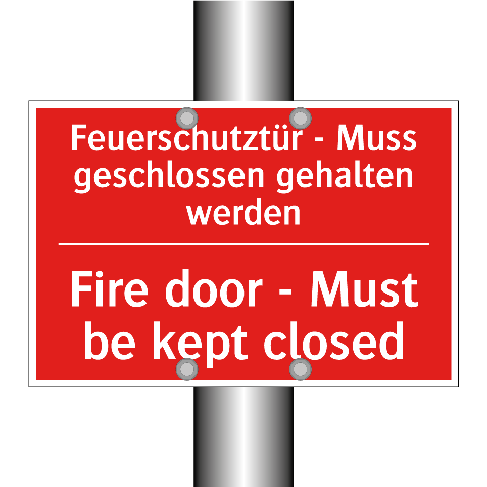 Feuerschutztür - Muss geschlossen /.../ - Fire door - Must be kept closed/.../
