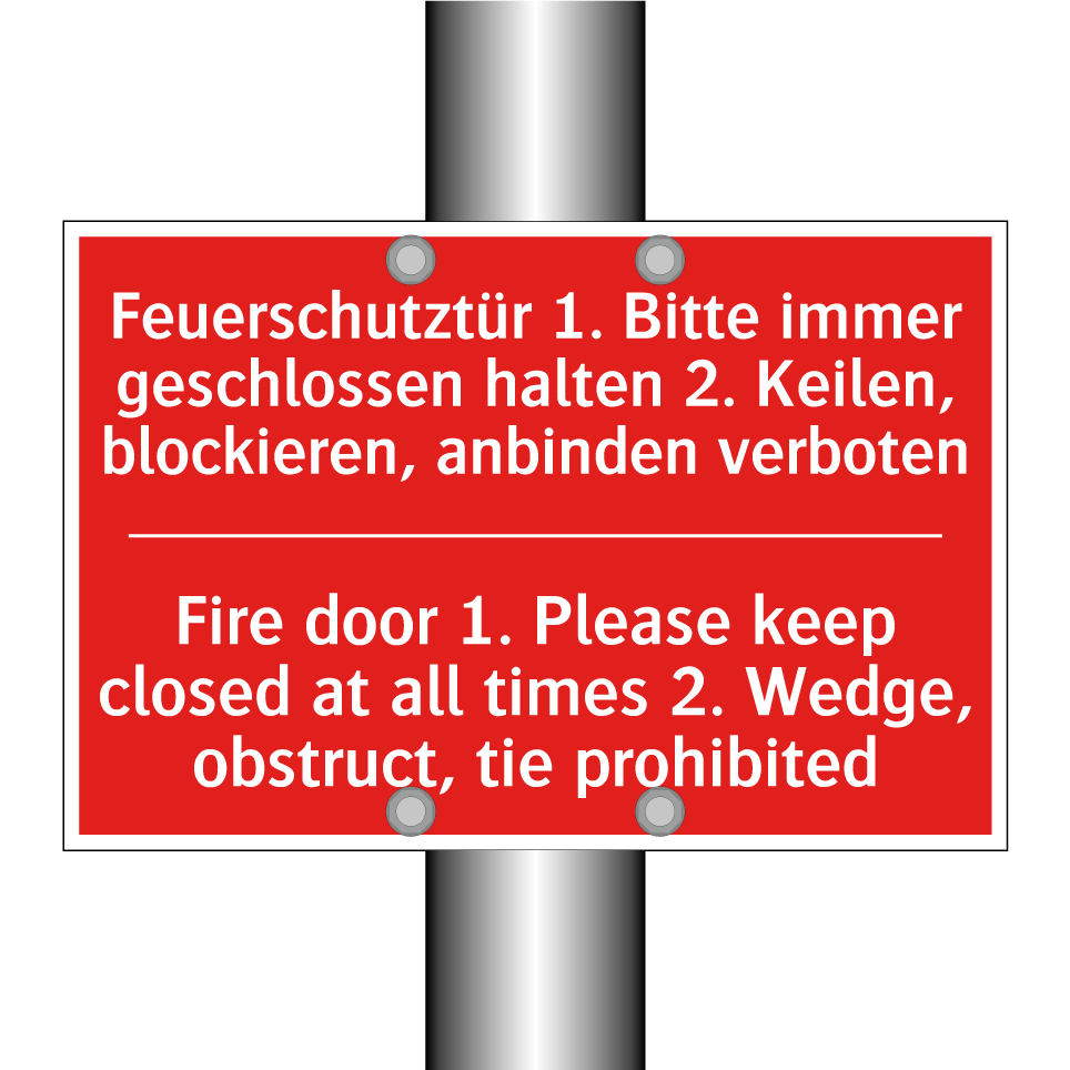 Feuerschutztür 1. Bitte immer /.../ - Fire door 1. Please keep closed /.../