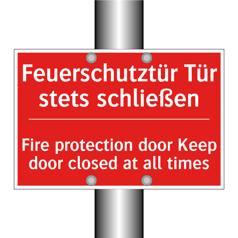Feuerschutztür Tür stets schließen/.../ - Fire protection door Keep door /.../