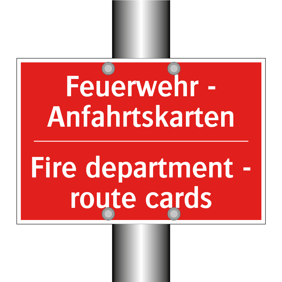 Feuerwehr - Anfahrtskarten - Fire department - route cards