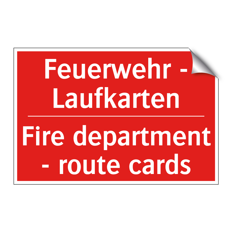 Feuerwehr - Laufkarten - Fire department - route cards