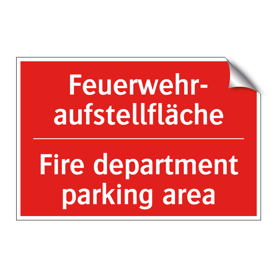 Feuerwehr- aufstellfläche - Fire department parking area